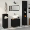 Image de vidaXL Ensemble de mobilier de salle de bain 3 pc Chêne noir