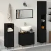 Image de vidaXL Ensemble de mobilier de salle de bain 3 pcs Chêne noir