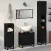 Image de vidaXL Ensemble de mobilier de salle de bain 3 pcs Chêne noir