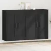 Image de vidaXL Meuble mural 2 pc Chêne noir 69,5 x 34 x 90 cm