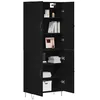 Image de vidaXL Haut Armoire 2 pc Chêne noir 69,5 x 34 x 180 cm
