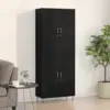 Image de vidaXL Haut Armoire 2 pc Chêne noir 69,5 x 34 x 180 cm
