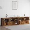 Image de vidaXL Buffet LED Bois ancien 283 x 37 x 67 cm Bois d'ingénierie