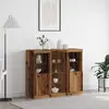 Image de vidaXL Buffet LED Bois ancien 123 x 37 x 100 cm Bois d'ingénierie
