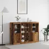 Image de vidaXL Buffet LED Bois ancien 142,5 x 37 x 100 cm Bois d'ingénierie