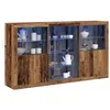 Image de vidaXL Buffet LED Bois ancien 181,5 x 37 x 100 cm Bois d'ingénierie