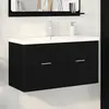 Image de vidaXL Cabinet de salle de bain Chêne noir 90 x 38,5 x 46 cm