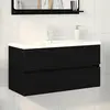 Image de vidaXL Meuble de Lavabo de Salle de Bain Chêne noir 90 x 39 x 62 cm