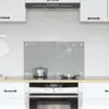 Image de vidaXL Crédence de cuisine Gris clair 70 x 40 cm verre trempé