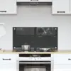 Image de vidaXL Protection de cuisine Gris foncé 80 x 40 cm verre trempé