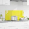 Image de vidaXL Protection de cuisine Jaune 90 x 40 cm verre trempé