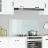 Image de vidaXL Crédence de cuisine Blanc 110 x 50 cm verre trempé