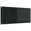 Image de vidaXL Keukenachterwand Zwart 110 x 50 cm gehard glas