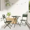 Image de vidaXL Chaise de jardin pliante 2 pcs Vert 42 x 52 x 82 cm