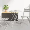 Image de vidaXL Table bistrot Beige 55 x 55 x 72,5 cm Acier revêtu de poudre