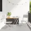 Image de vidaXL Ensemble bistrot 3 pcs Beige Acier