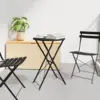 Image de vidaXL Table bistrot Anthracite Ø 50 x 71 cm Acier revêtu de poudre