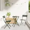 Image de vidaXL Ensemble bistro pliant 3 pcs Foret Acier
