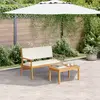 Image de vidaXL Banc de jardin avec coussin Blanc crème Bois d'Acacia Massif