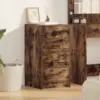 Image de vidaXL Buffet Chêne fumé 40 x 41 x 75 cm Bois d'ingénierie