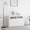 Image de vidaXL Buffet Blanc 116 x 30 x 75 cm Bois d'ingénierie