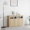 Image de vidaXL Buffet Chêne Sonoma 116 x 30 x 75 cm Bois d'ingénierie