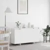 Image de vidaXL Buffet Blanc 135 x 41 x 75 cm Bois d'ingénierie