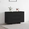 Image de vidaXL Buffet Noir 120 x 41 x 75 cm Bois d'ingénierie