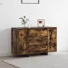 Image de vidaXL Buffet Chêne fumé 120 x 41 x 75 cm Bois d'ingénierie