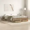 Image de vidaXL Cadre de lit Chêne artisanal 135 x 190 cm Bois d'ingénierie