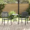 Image de vidaXL Chaise de jardin 2 pcs Noir 55 x 56,5 x 91cm Aluminium