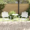 Image de vidaXL Chaise de jardin 2 pcs Blanc 55 x 55 x 92,5cm Aluminium