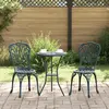Image de vidaXL Ensemble bistro de jardin 3 pc Vert Aluminium