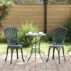 Image de vidaXL Ensemble bistro de jardin 3 pcs Vert Aluminium