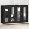 Image de vidaXL Cabinets muraux 2 pcs Chêne noir 69,5 x 34 x 90 cm
