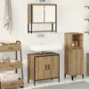 Image de vidaXL Ensemble de mobilier de salle de bain avec étagère 2 pcs Marron