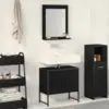 Image de vidaXL Ensemble de mobilier de salle de bain 2 pièces Noir