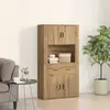 Image de vidaXL Haut de Buffet chêne artisanal 80 x 33 x 150 cm