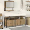 Image de vidaXL Ensemble de mobilier de salle de bain 3 pièces Marron
