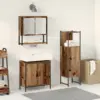 Image de vidaXL Ensemble de mobilier de salle de bain avec étagère 3 pcs Marron