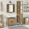 Image de vidaXL Meubles de salle de bain 3 pcs Marron Bois d'ingénierie