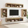 Image de vidaXL Ensemble meuble TV 8 pcs chêne artisanal Bois d'ingénierie