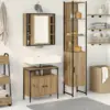 Image de vidaXL Ensemble de mobilier de salle de bain 3 pc Chêne artisanal