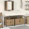 Image de vidaXL Meubles de salle de bain 3 pcs Marron Bois d'ingénierie