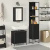 Image de vidaXL Ensemble de mobilier de salle de bain 3 pc Noir