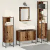 Image de vidaXL Ensemble de mobilier de salle de bain avec étagère 4 pcs Marron