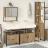 Image de vidaXL Ensemble de mobilier de salle de bain 4 pcs chêne artisanal