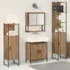 Image de vidaXL Ensemble de mobilier de salle de bain avec étagère 4 pcs Marron