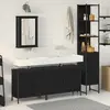 Image de vidaXL Ensemble de mobilier de salle de bain 4 pièces Noir