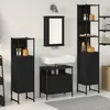 Image de vidaXL Ensemble de mobilier de salle de bain 4 pcs Chêne noir